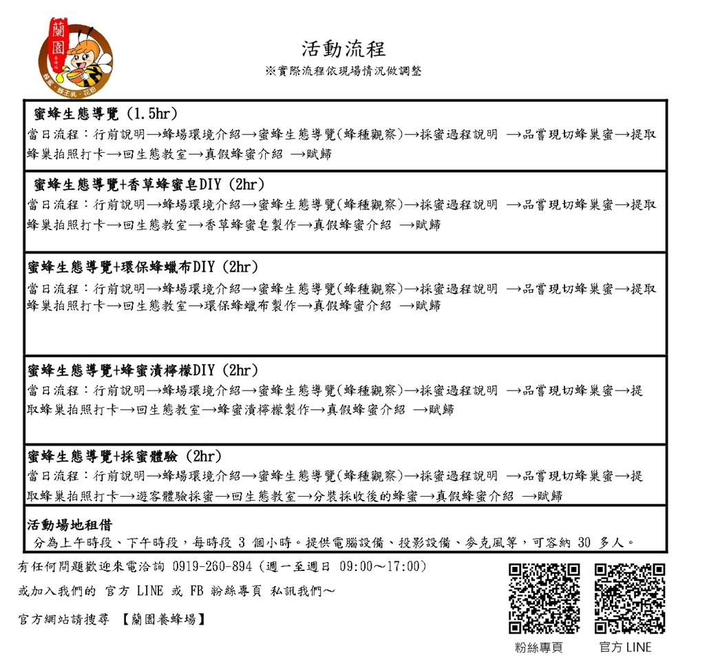 蘭園活動流程