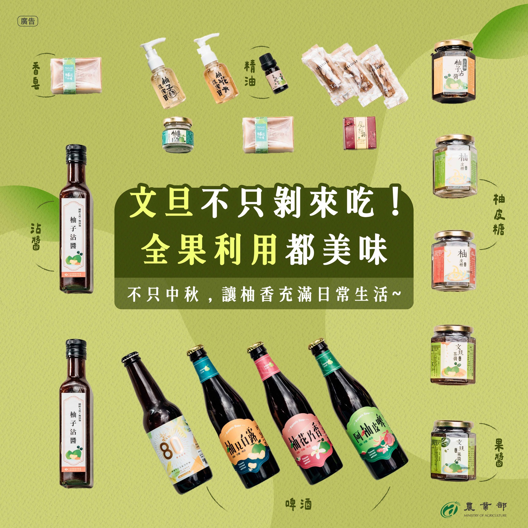 文旦不只剝來吃，全果利用都美味！你最喜歡哪個文旦產品？