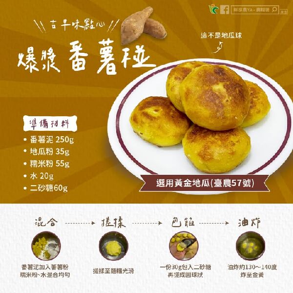 古早味點心　爆漿番薯椪