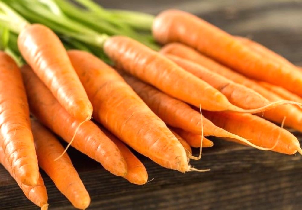 斗南胡蘿蔔色澤鮮艷,質地細緻甜度高。(斗南農會提供)