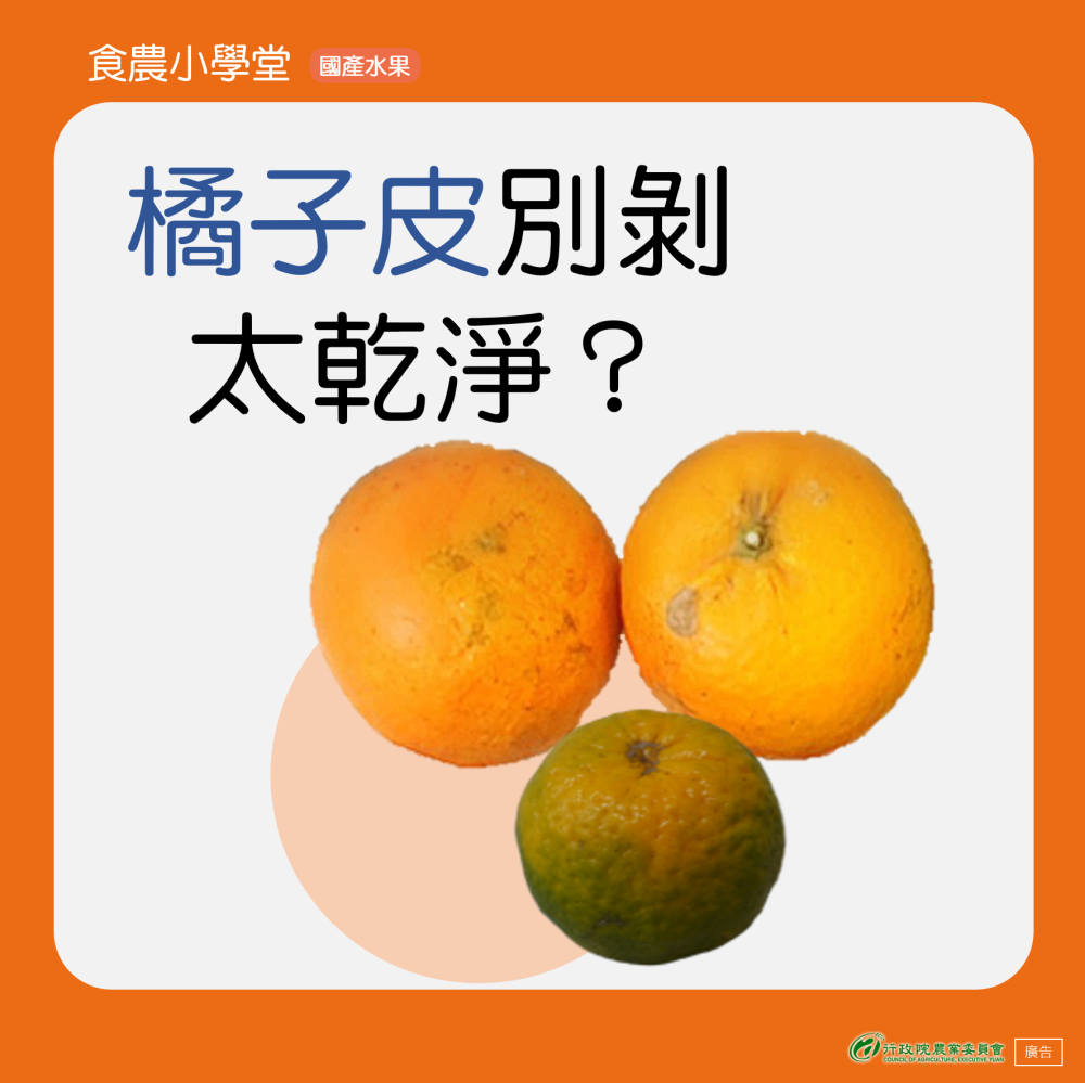 橘子皮別剝得太乾淨？