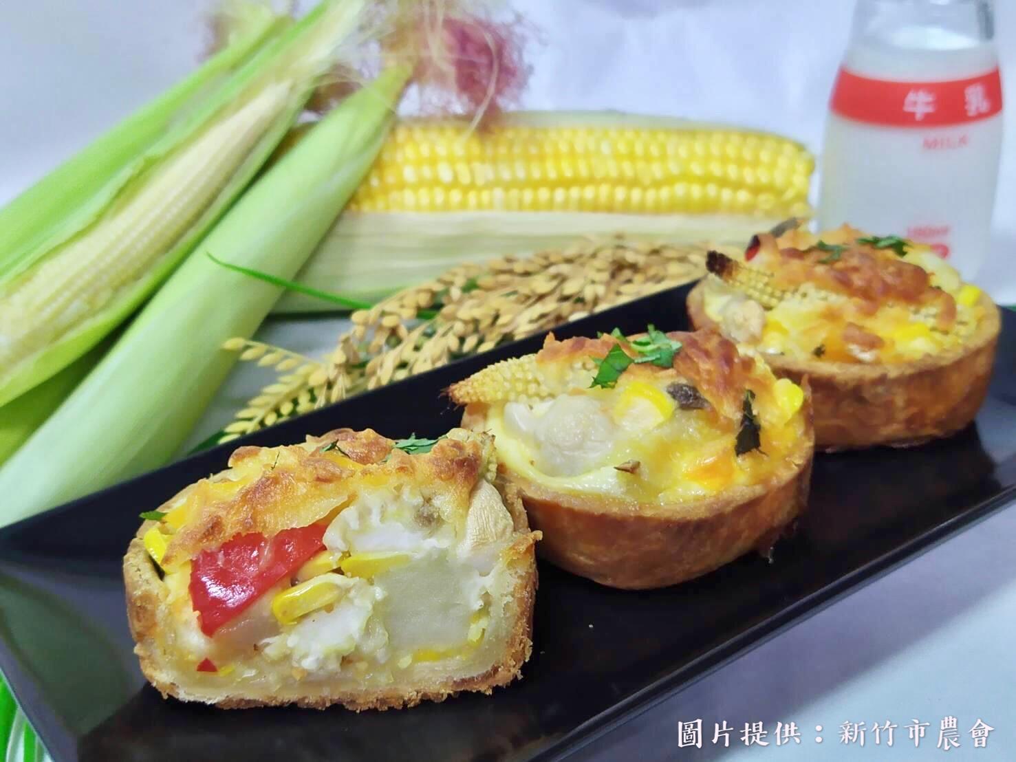 玉米雙寶野菇派